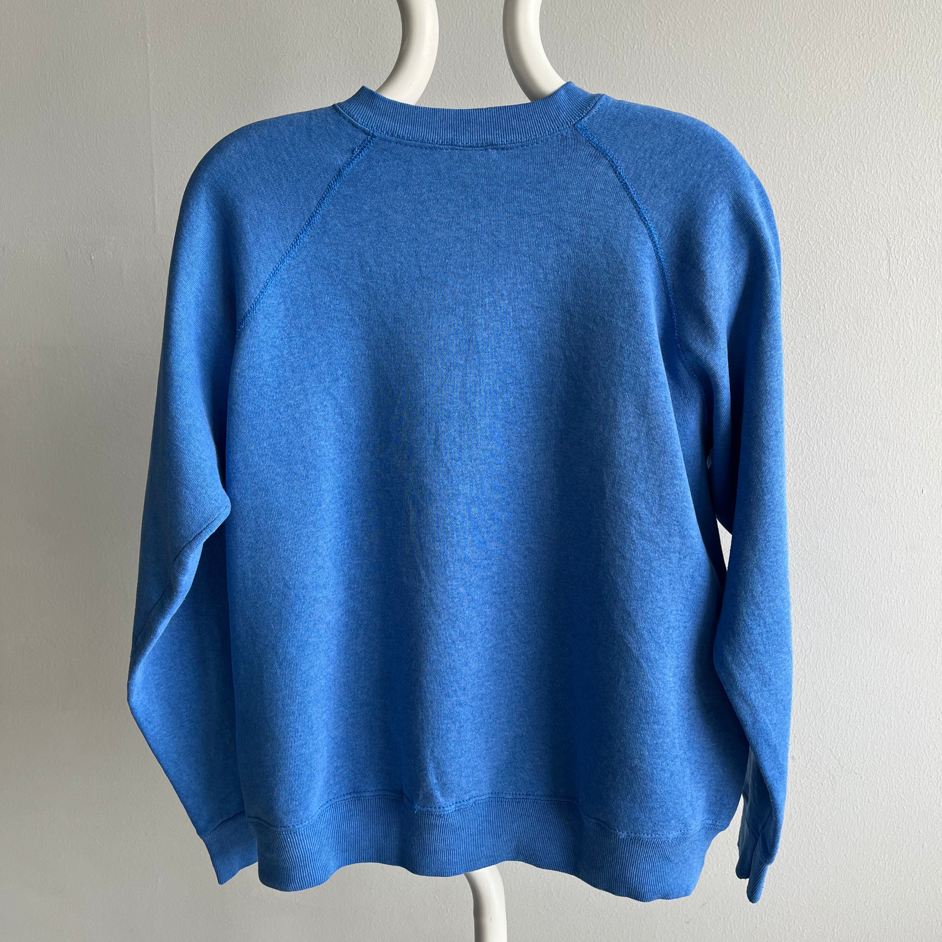 1980s Blank Lighter Blue Raglan by Sweats Appeal