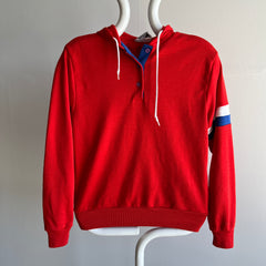 1970/80s Lightweight Henley Hoodie with Sharpie Name on Interior