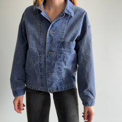 1989 Esprit Denim Jacket with Pinstriped Lining  - !!!