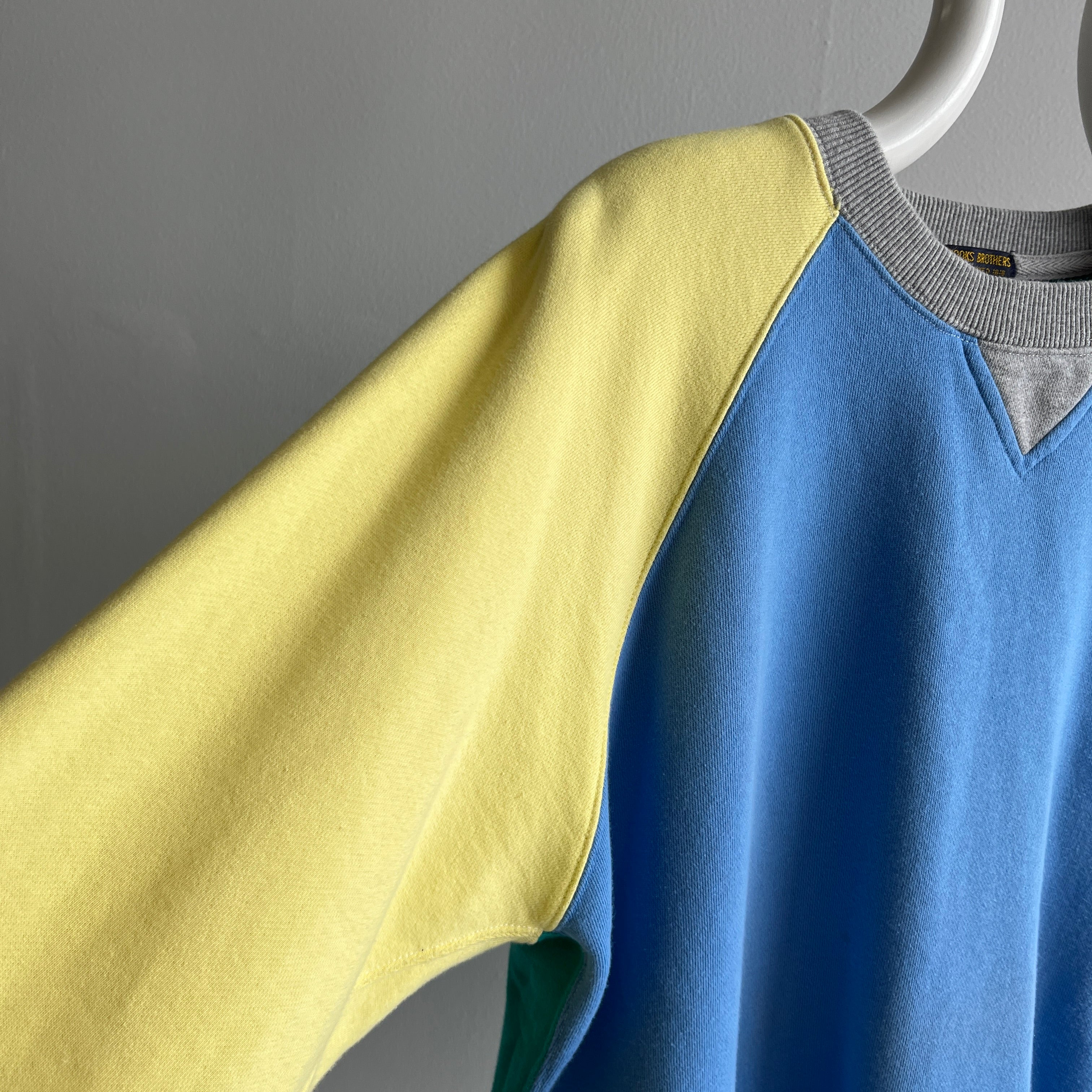 1990s Brooks Brothers Color Block Lovely Sweatshirt - Just Lovely