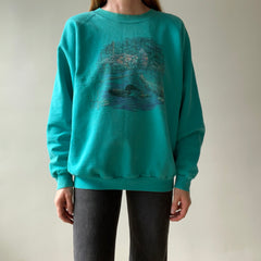 1980s Northern Reflections Heavyweight Mostly Cotton Sweatshirt with a Loon on It