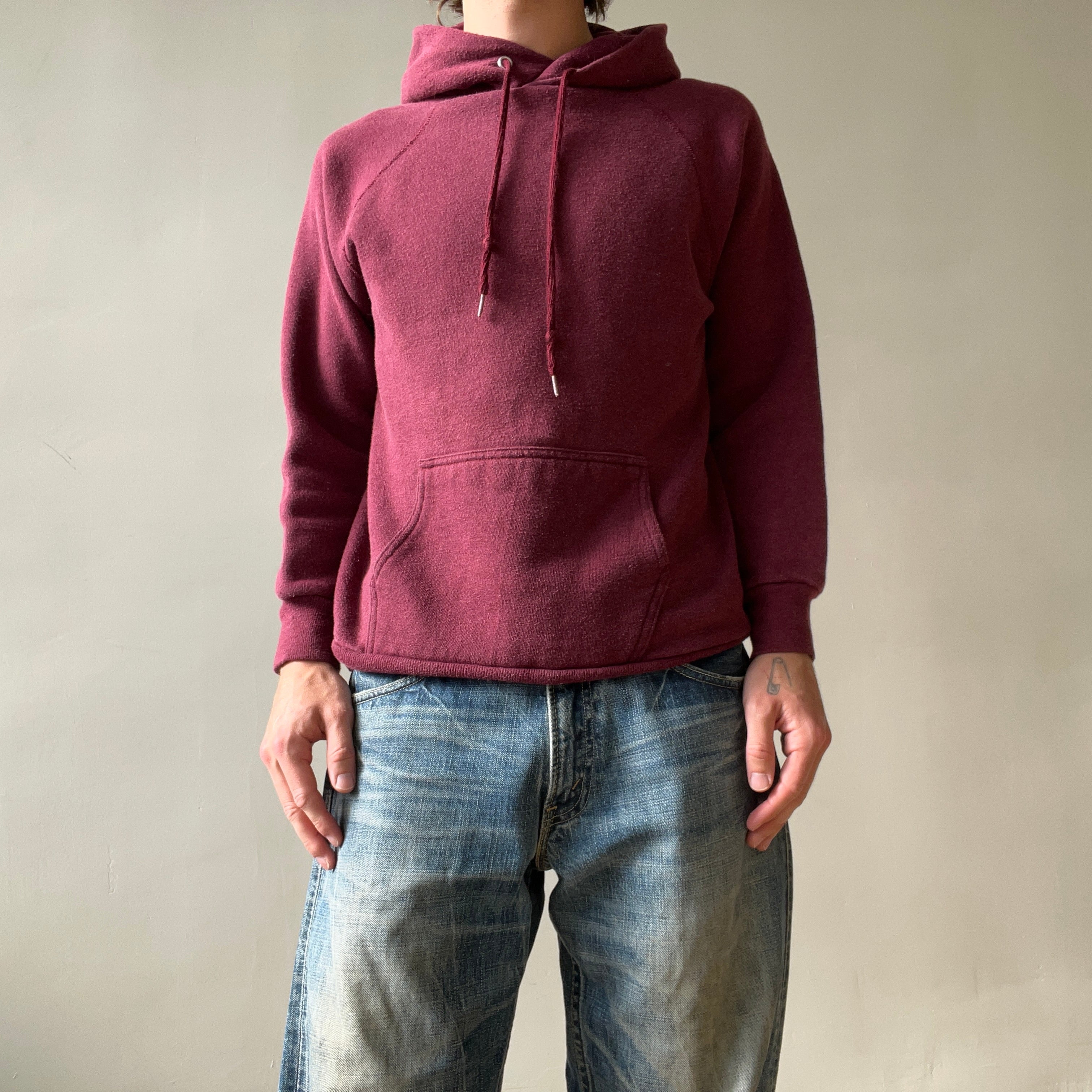1970s Blank Burgundy Hoodie - !!!!!!!!!!!!!!!
