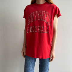 1980/90s Rutgers Football Destroyed Sleeves T-Shirt