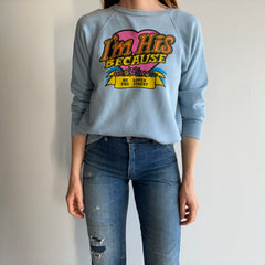 1970s Super Cheesy Couples Sweatshirt with Stains and Holes