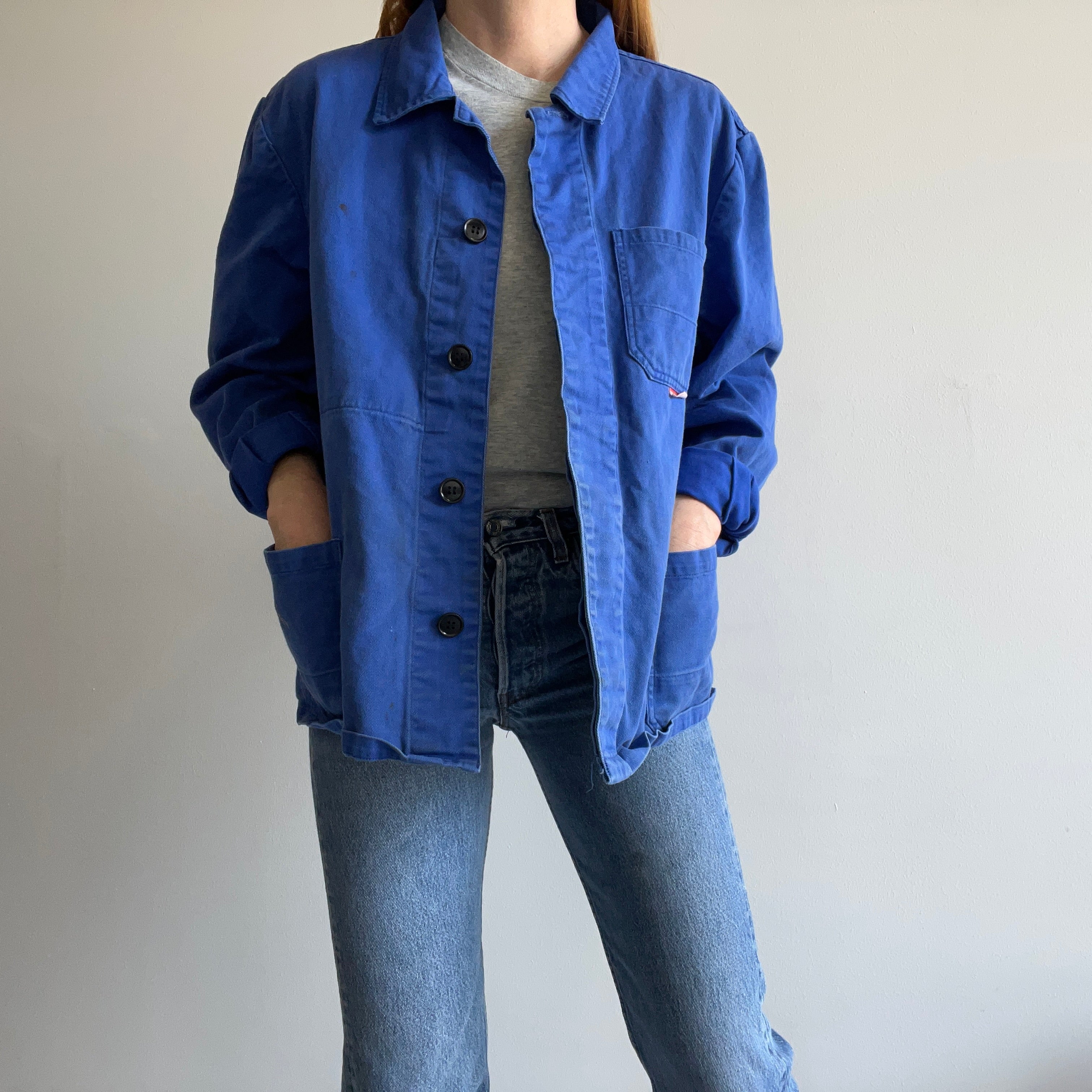 1990s Cotton European Workwear Chore Coat - 52