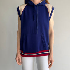 1980s Tri Color Warm Up Hoodie Vest - THIS!!