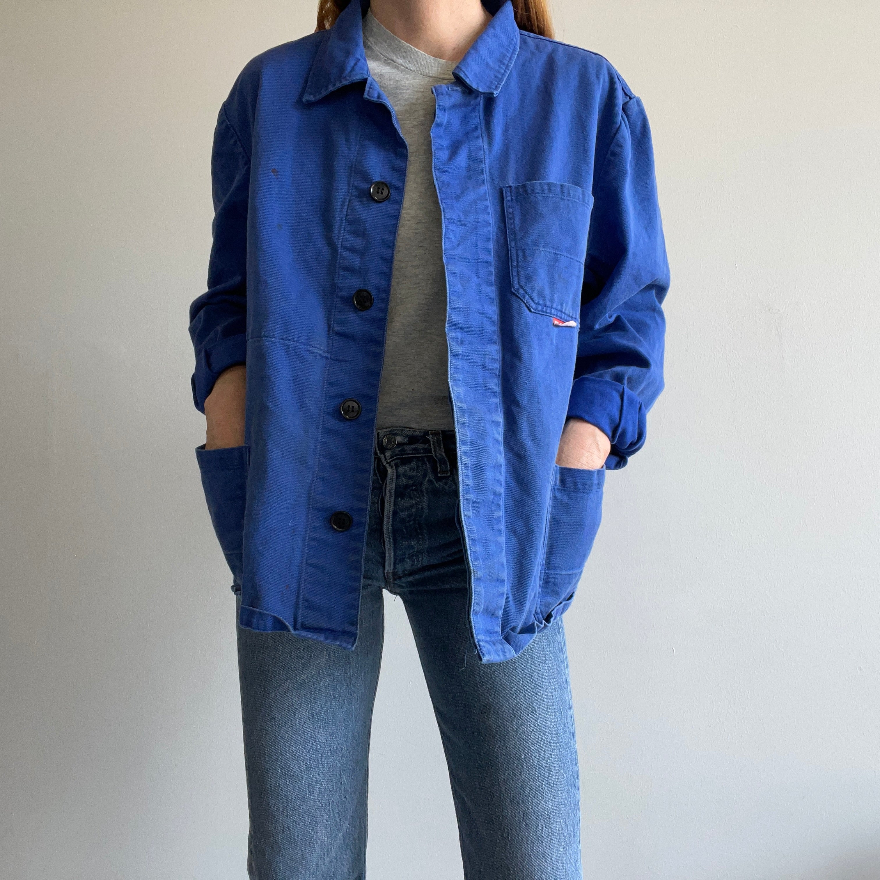 1990s Cotton European Workwear Chore Coat - 52 – Red Vintage Co