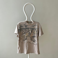 1990s Wild Running Horses - Front and Back T-Shirt