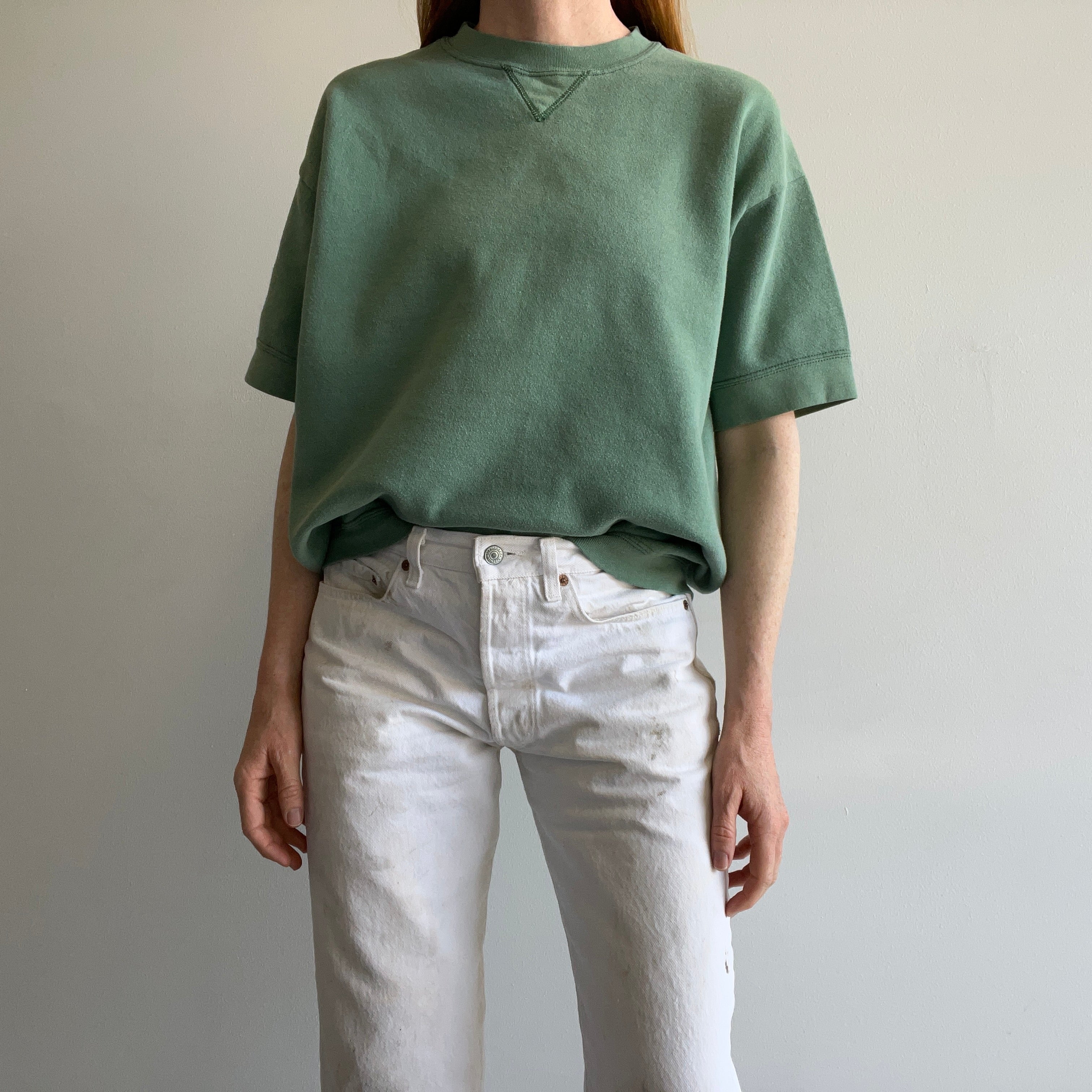 1980/90s Jade Green Warm Up Sweatshirt