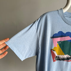 1980s Pool Scape Graphic T-Shirt - Very Cool