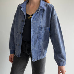 1989 Esprit Denim Jacket with Pinstriped Lining  - !!!