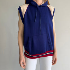1980s Tri Color Warm Up Hoodie Vest - THIS!!
