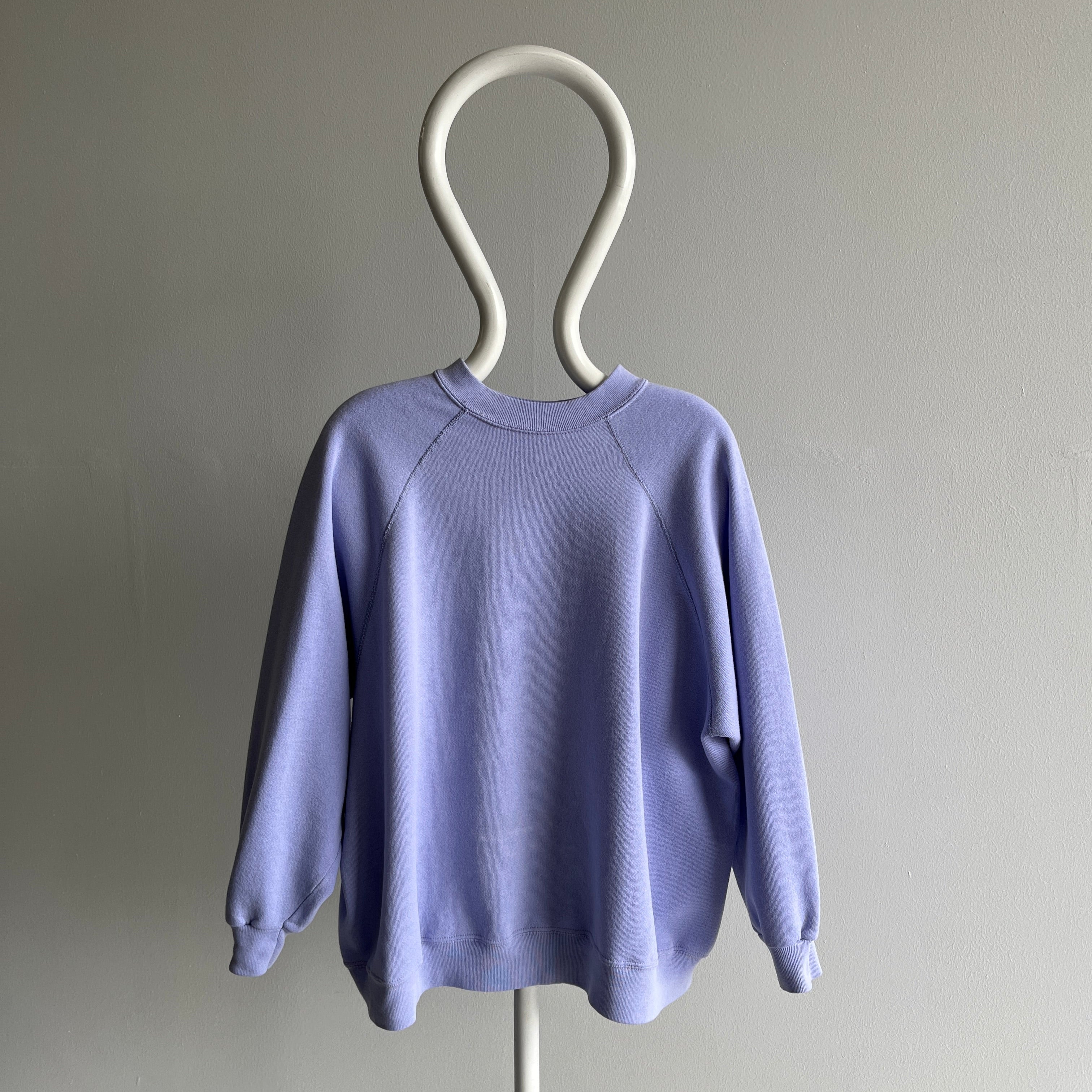 1980s Faded Lavender Relaxed Fit Sweatshirt - Swoon