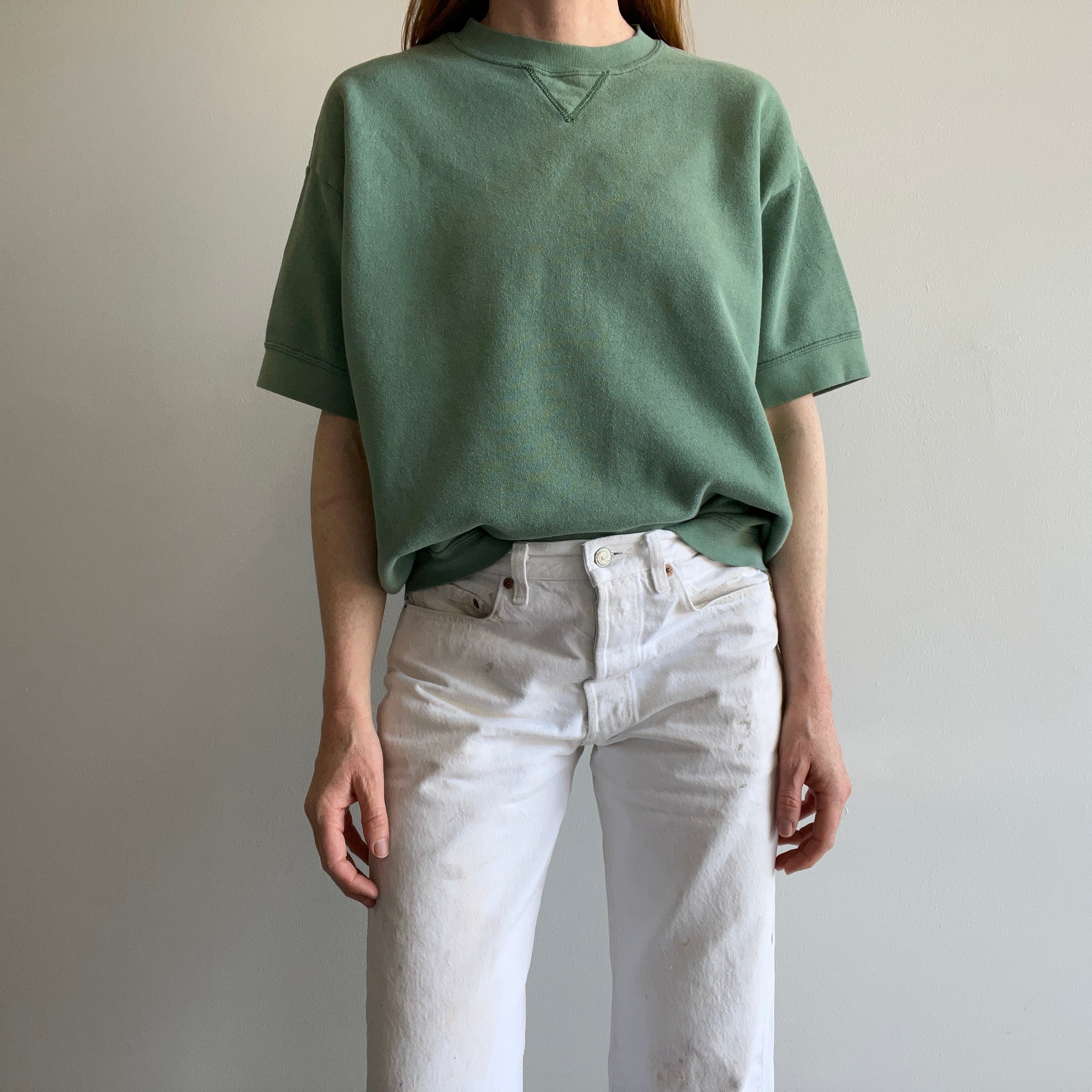 1980/90s Jade Green Warm Up Sweatshirt