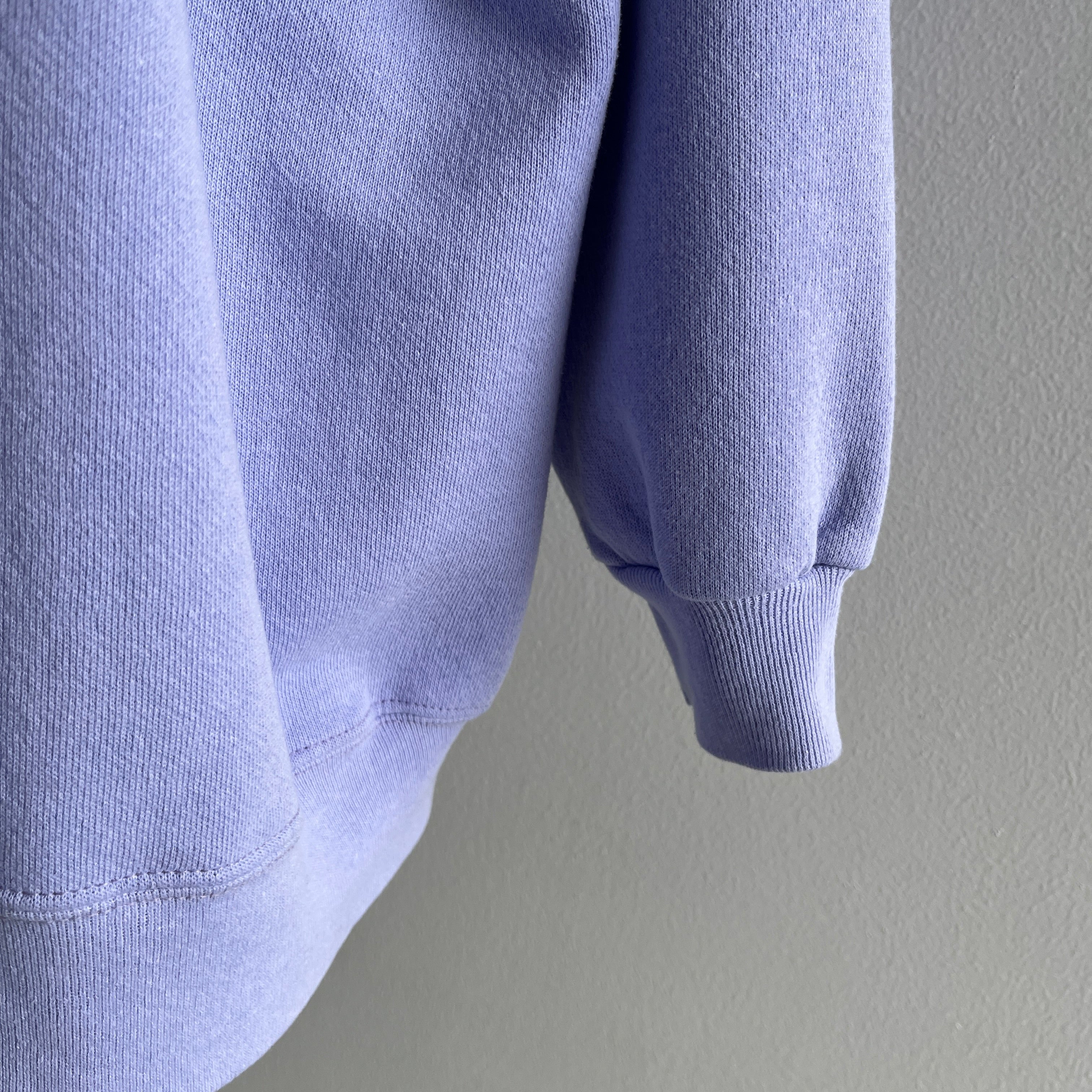 1980s Faded Lavender Relaxed Fit Sweatshirt - Swoon