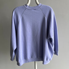 1980s Faded Lavender Relaxed Fit Sweatshirt - Swoon