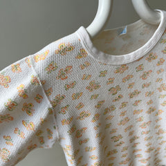 1970s Sweetest Waffle Thermal with Little Butterflies