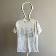 1980s Nantucket Map Cotton T-Shirt