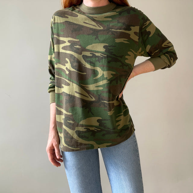 1980s Camo Long Sleeve T Shirt