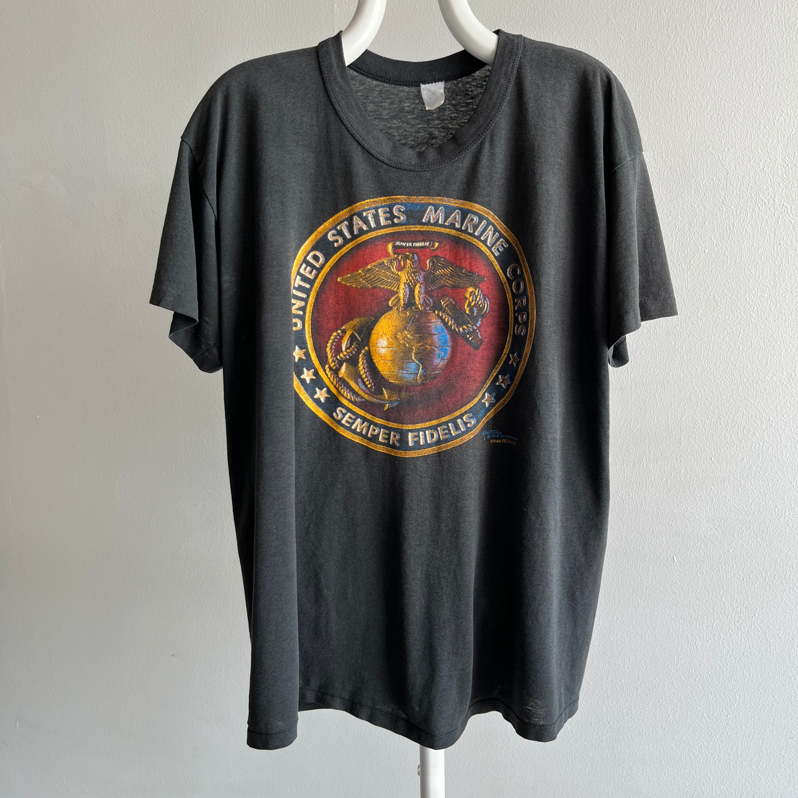 1988 US Marines Super Slouchy Rolled Neck T-Shirt