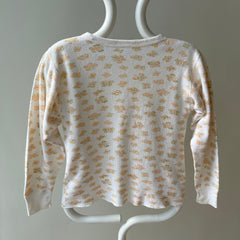 1970s Sweetest Waffle Thermal with Little Butterflies