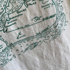 1980s Nantucket Map Cotton T-Shirt