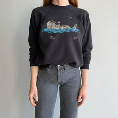 1987 Harpers Ferry Vineyards - Sea Otter Drinking Wine - Perfectly Worn Sweatshirt