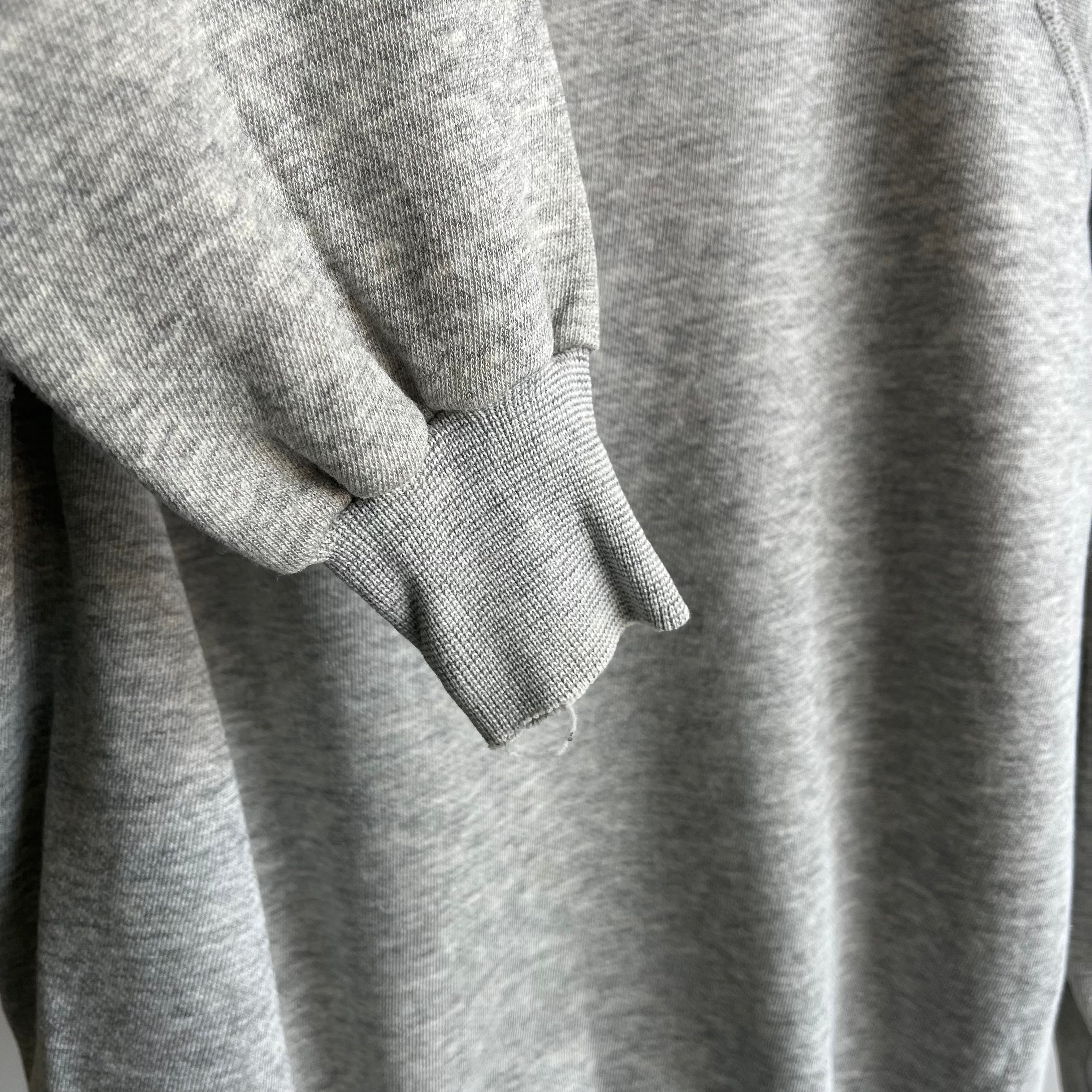 1980/90s Blank Gray Stained Sweatshirt