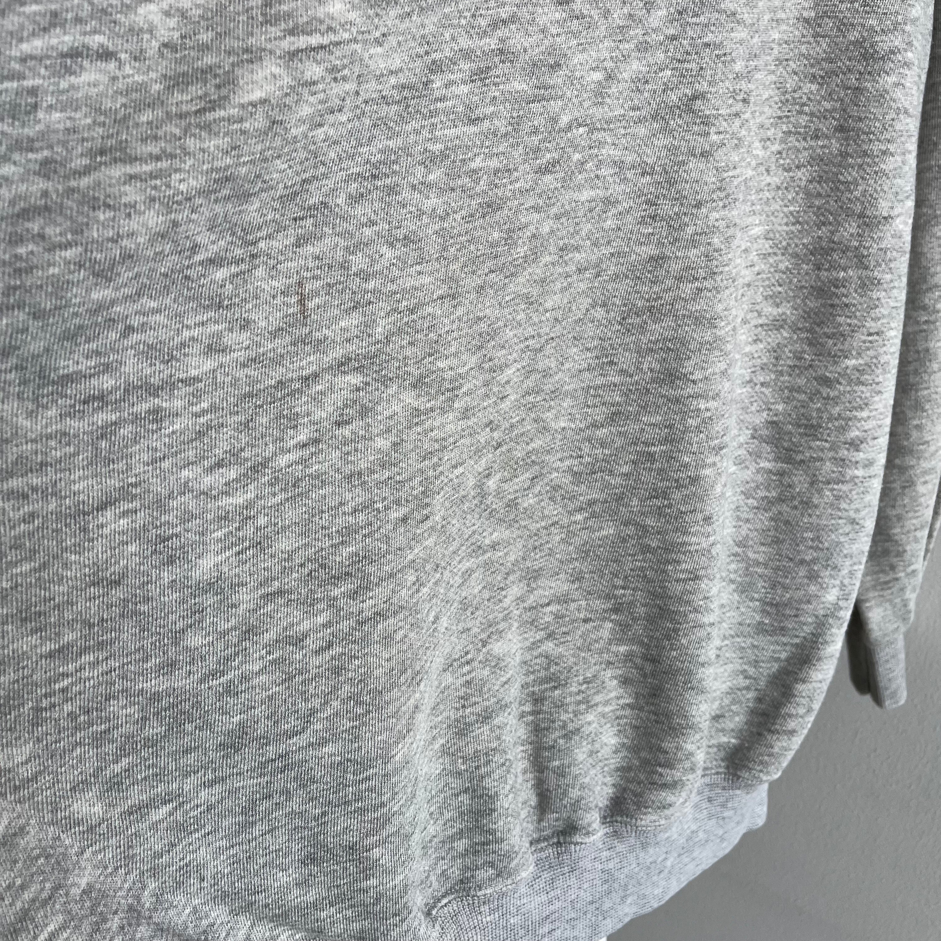 1980/90s Blank Gray Stained Sweatshirt