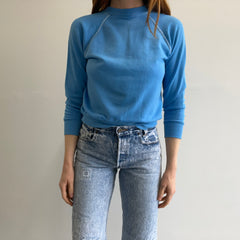 1970s Blank Big Sky Blue Raglan by Sportswear - Contrast Stitching