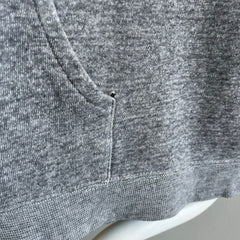 1980s Perfectly Soft and Also Structured Blank Gray Zip Up Hoodie