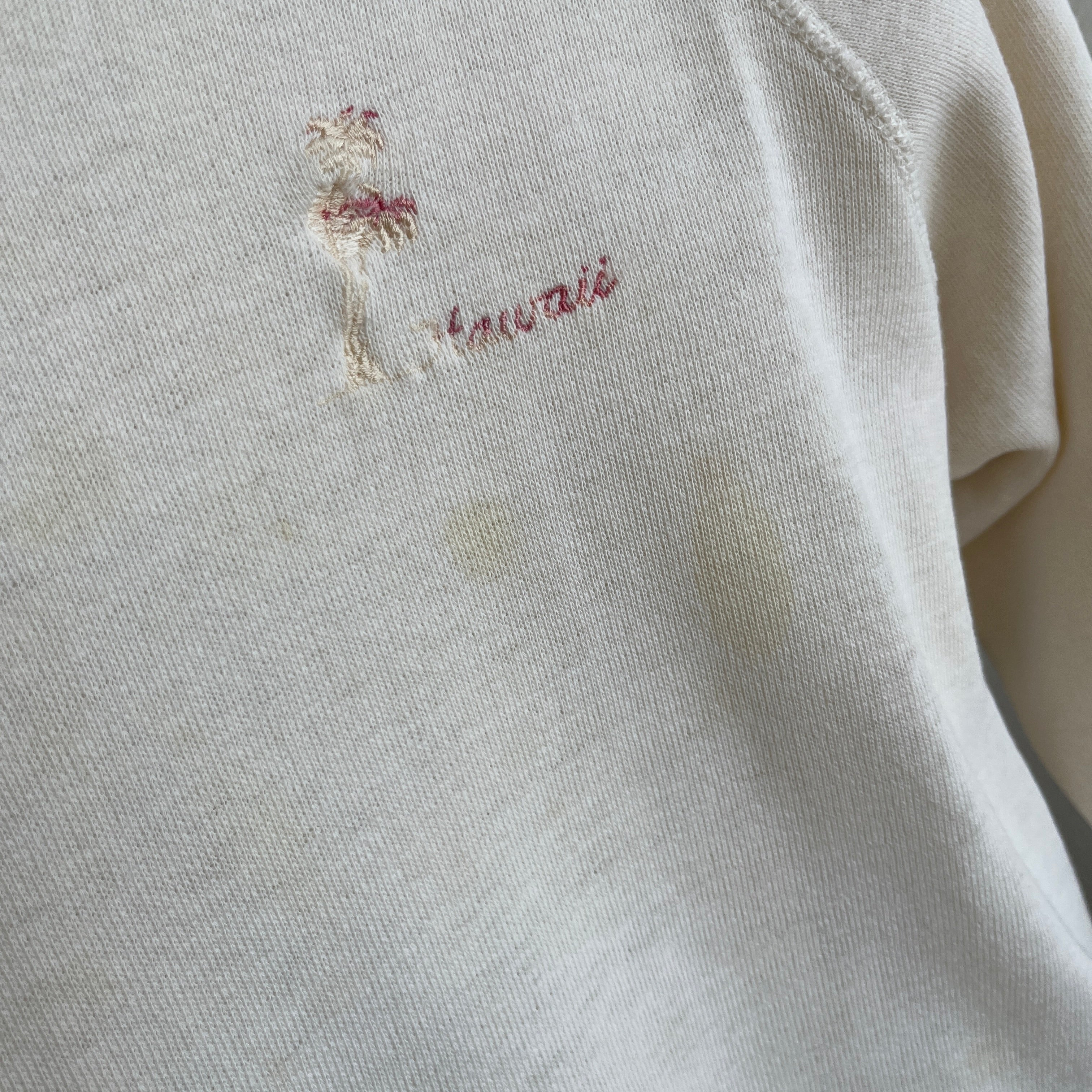 1970s Dumpster Chic - And I Mean Chic - Hawaii Smaller Super Stained and Rad Sweatshirt