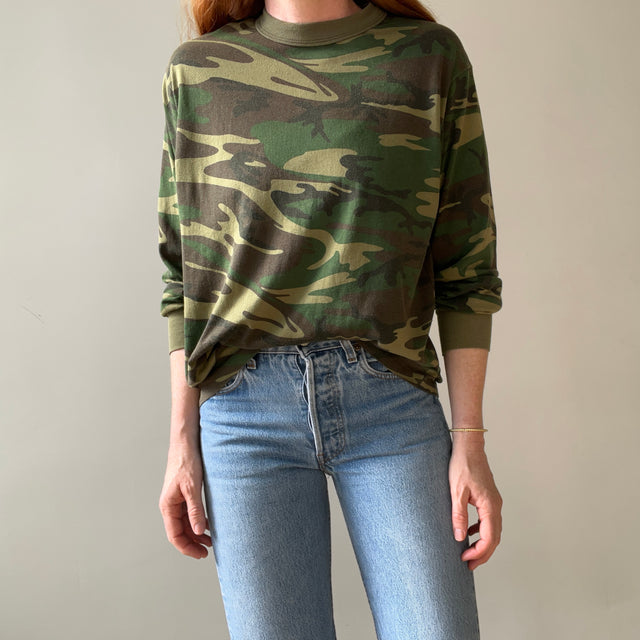 1980s Camo Long Sleeve T Shirt