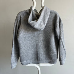 1980s Perfectly Soft and Also Structured Blank Gray Zip Up Hoodie