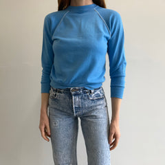 1970s Blank Big Sky Blue Raglan by Sportswear - Contrast Stitching