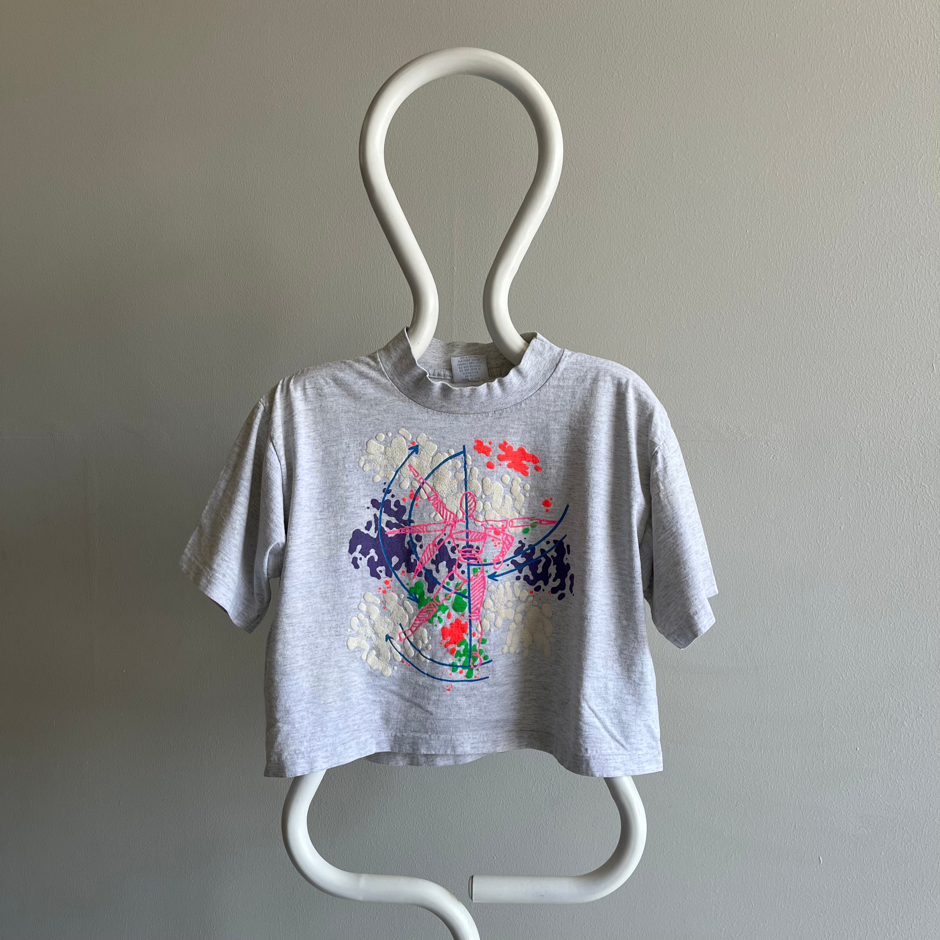 1980s Anatomical Body Neon Crop Top