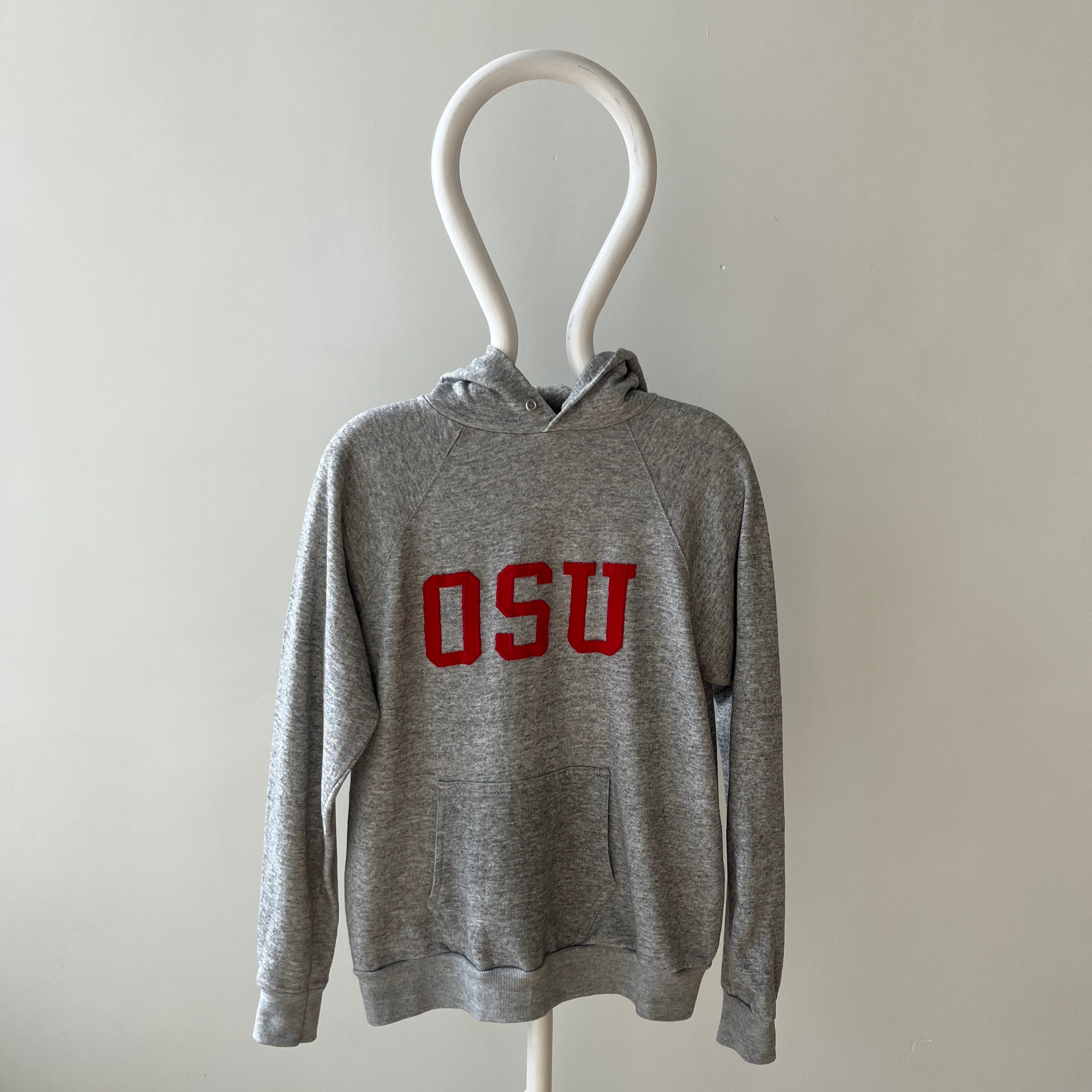 1970/80s OSU Ohio State University Thinned Out, Tattered And Worn Pullover Hoodie