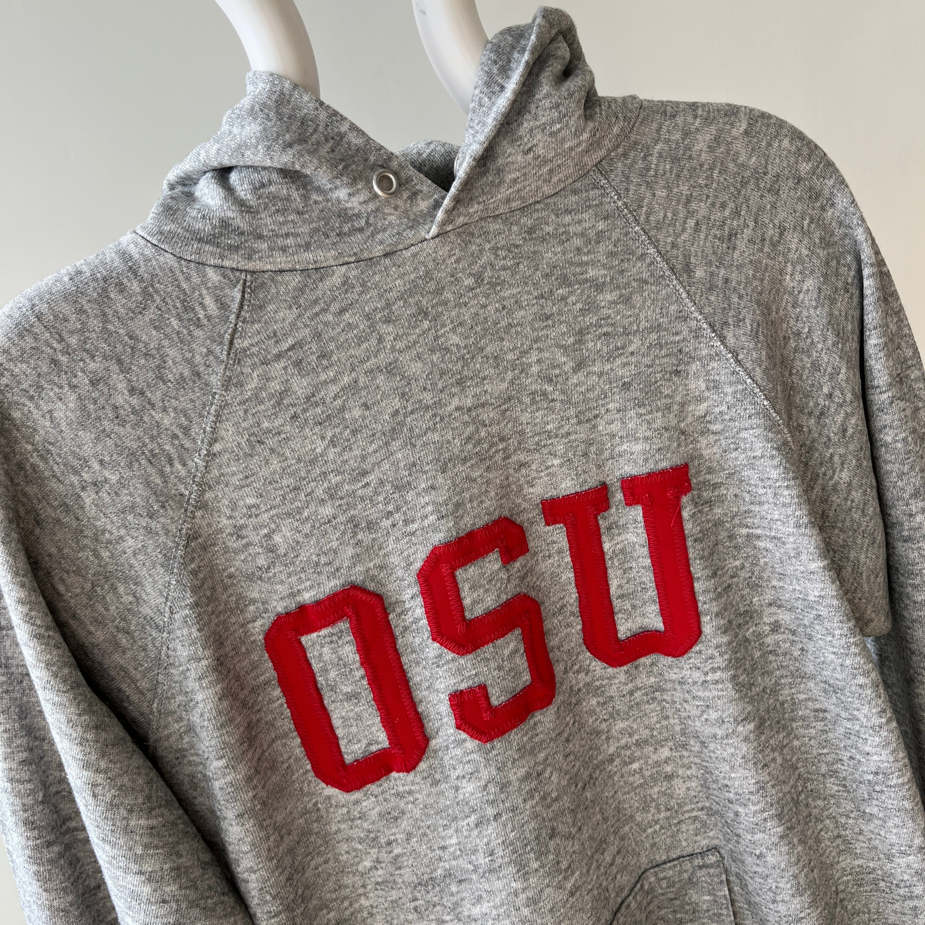 1970/80s OSU Ohio State University Thinned Out, Tattered And Worn Pullover Hoodie