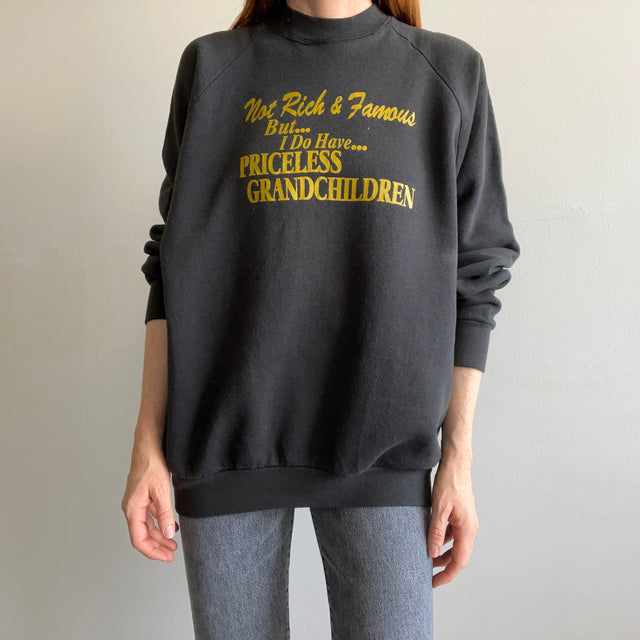 1980s Not Rich and Famous Grandparent Sweatshirt