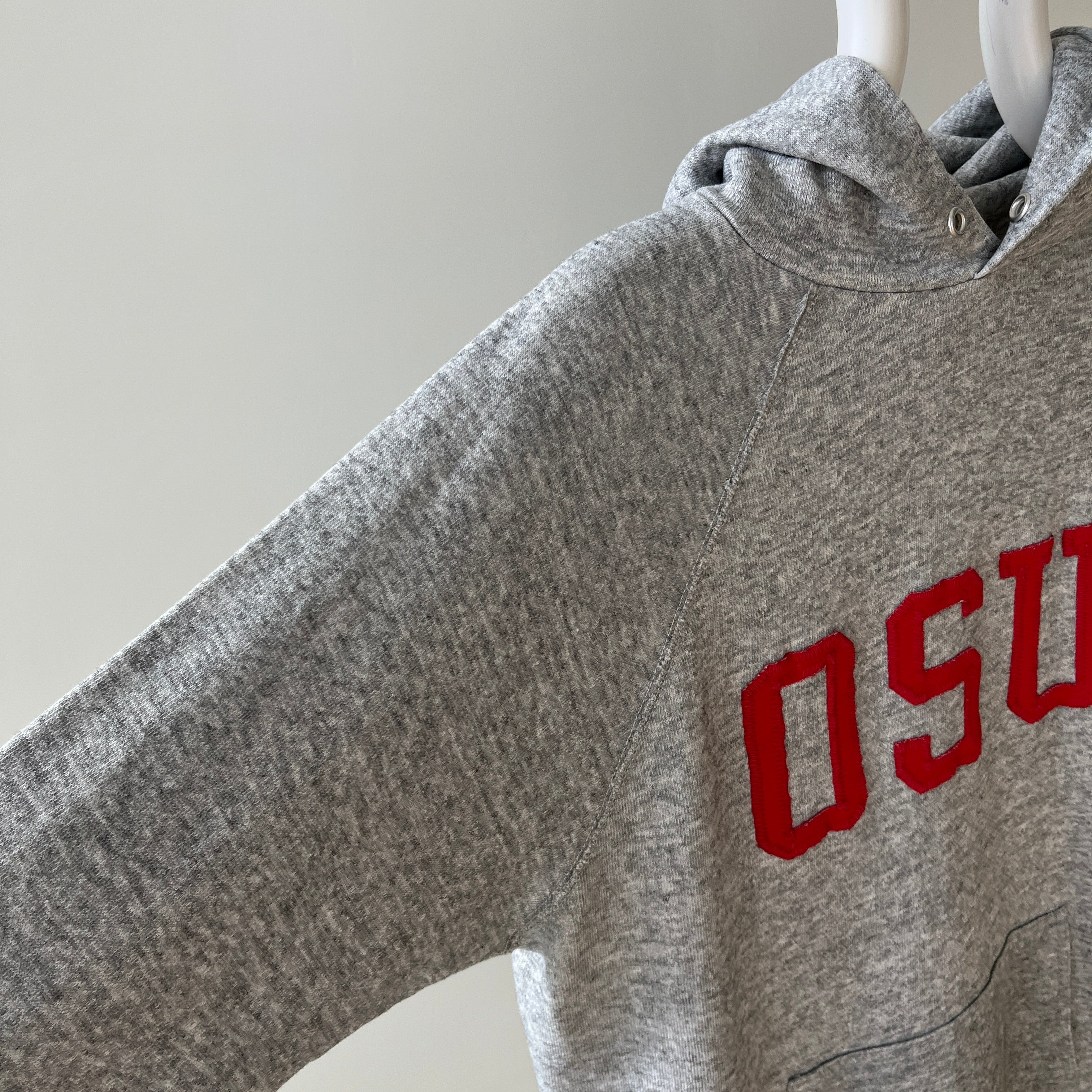 1970/80s OSU Ohio State University Thinned Out, Tattered And Worn Pullover Hoodie