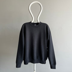 1990s Blank Faded Black Sweatshirt by BVD