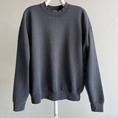 1990s Blank Faded Black Sweatshirt by BVD