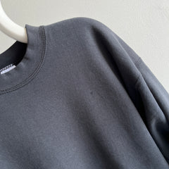 1990s Blank Faded Black Sweatshirt by BVD