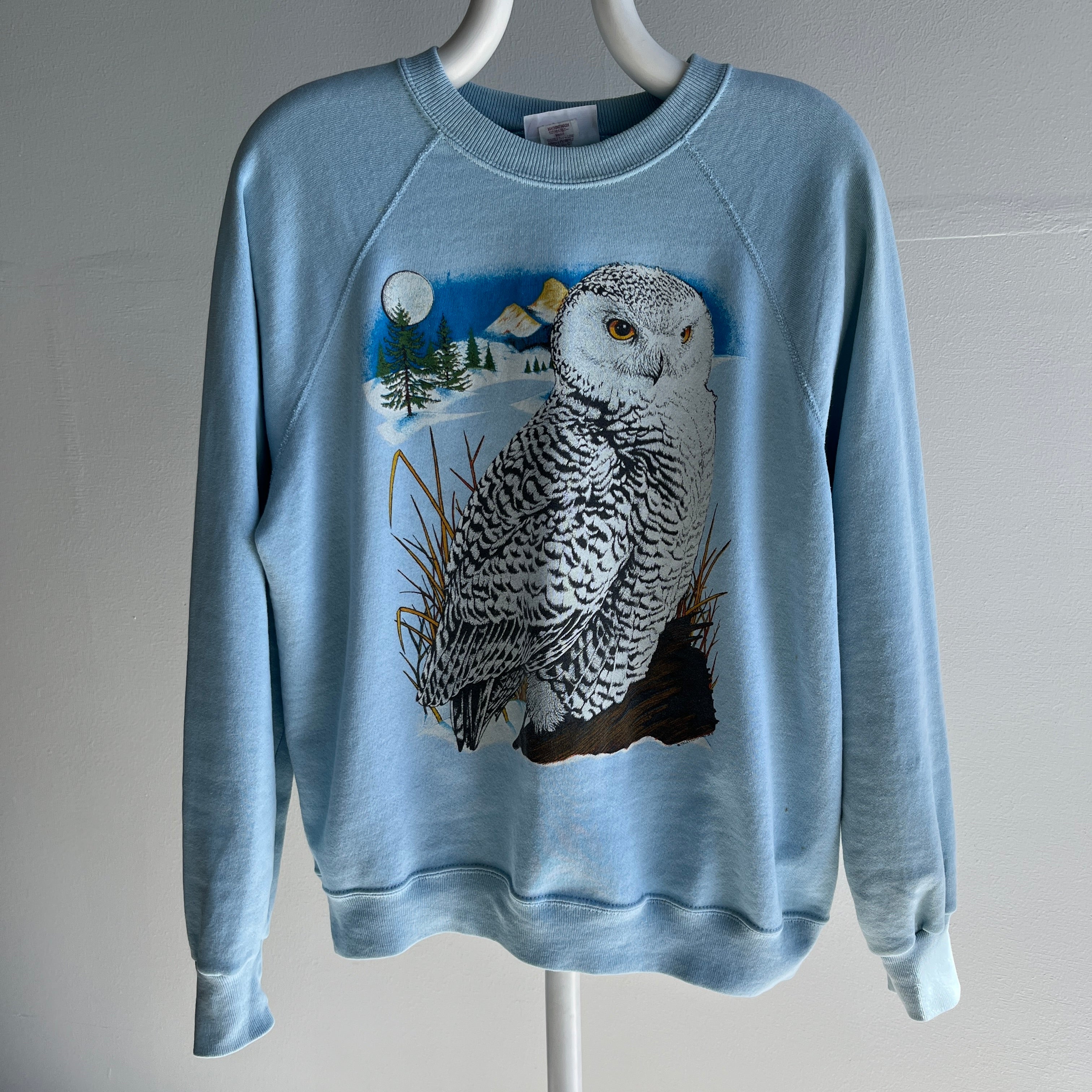 1980s Thinned Out Owl Sweatshirt by Bassett Walker