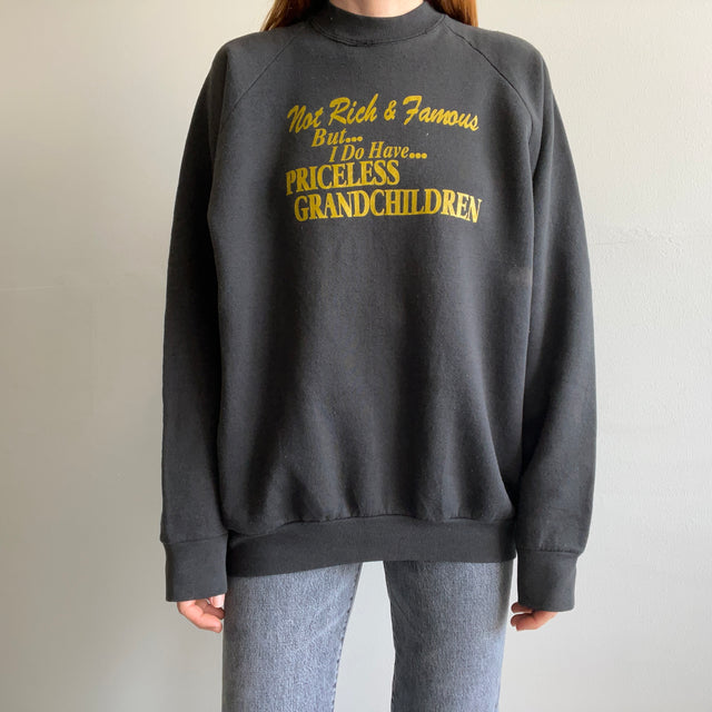 1980s Not Rich and Famous Grandparent Sweatshirt