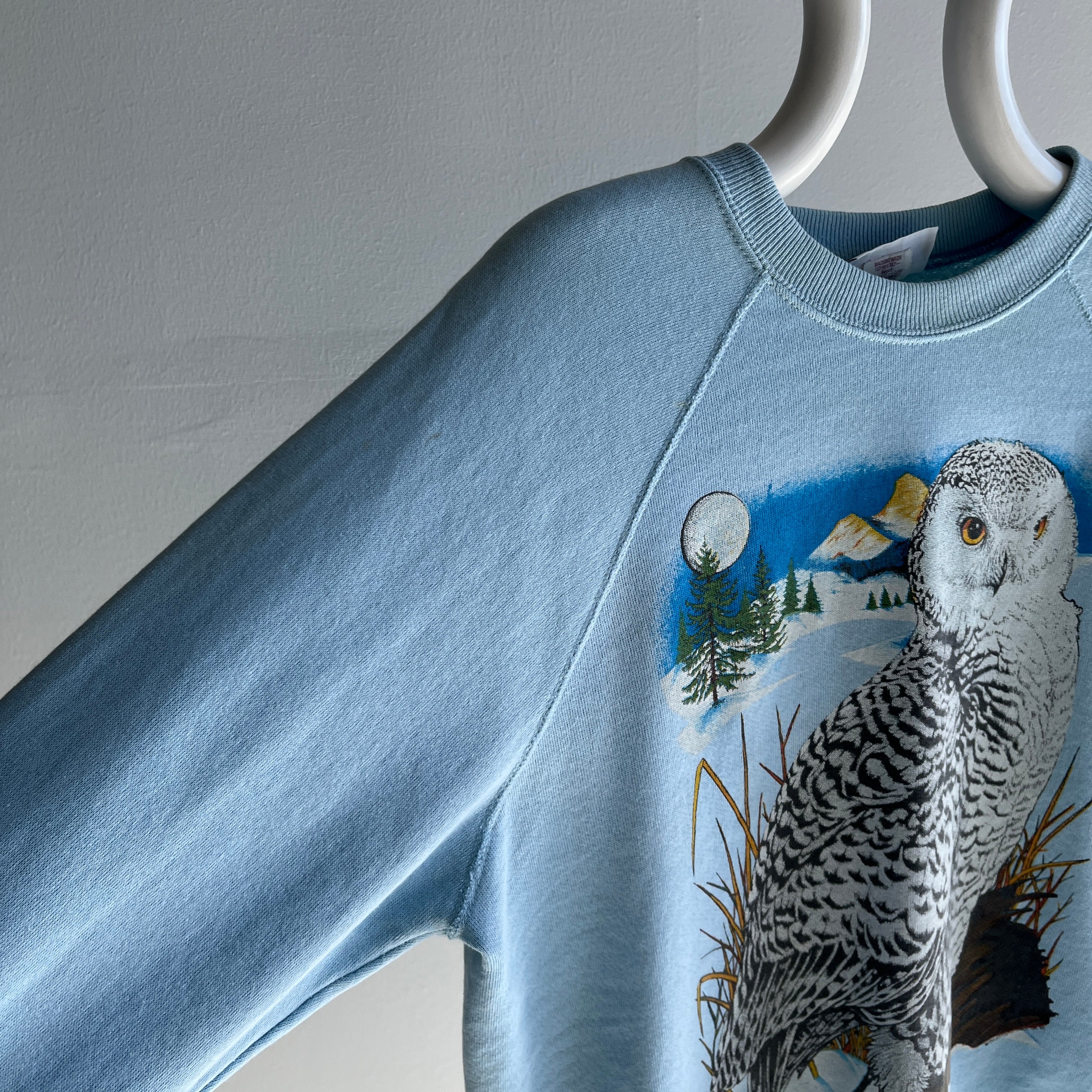 1980s Thinned Out Owl Sweatshirt by Bassett Walker