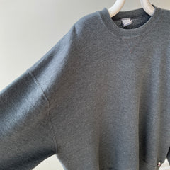 1990s Deep Gray Larger Single V Sweatshirt by Russell