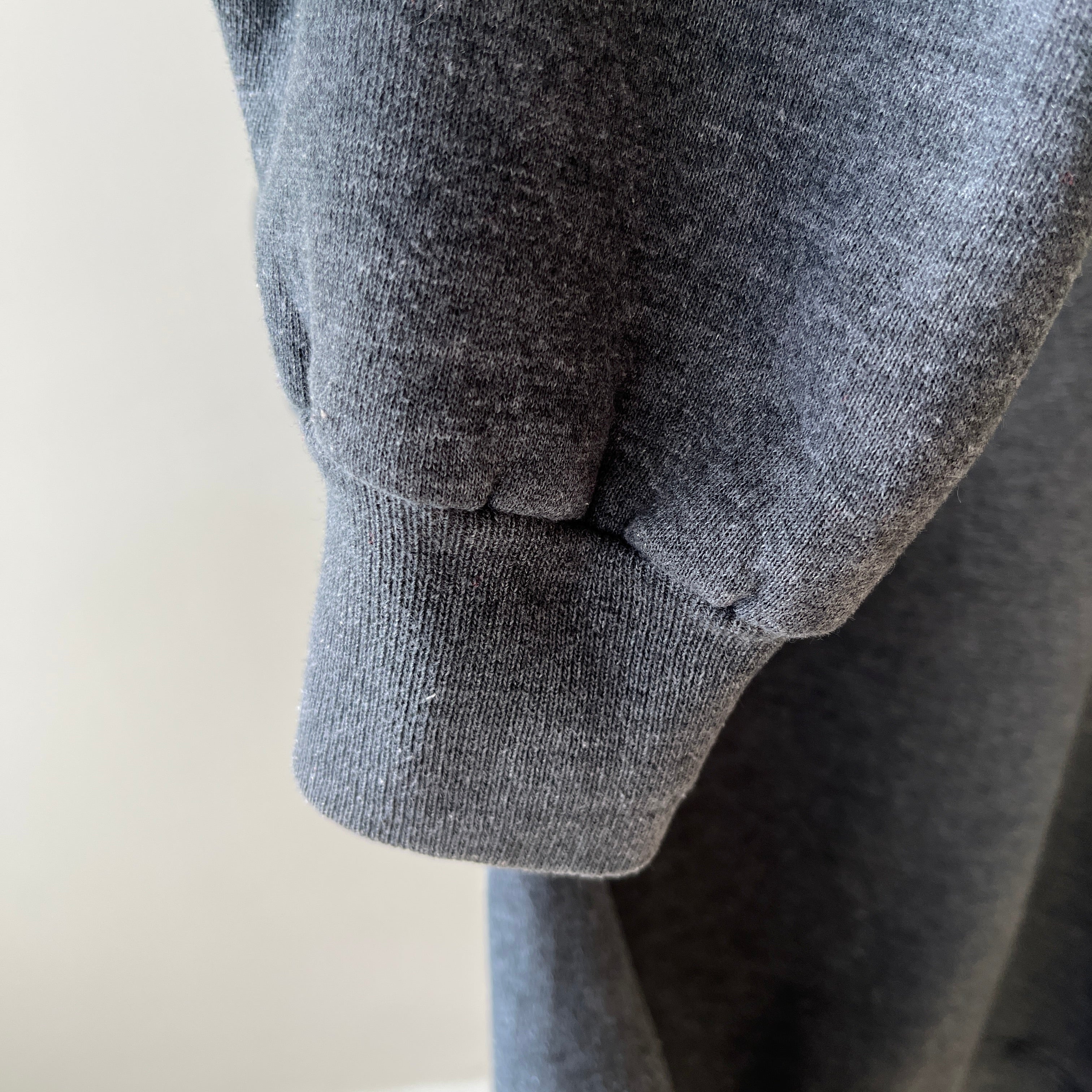 1990s Deep Gray Larger Single V Sweatshirt by Russell