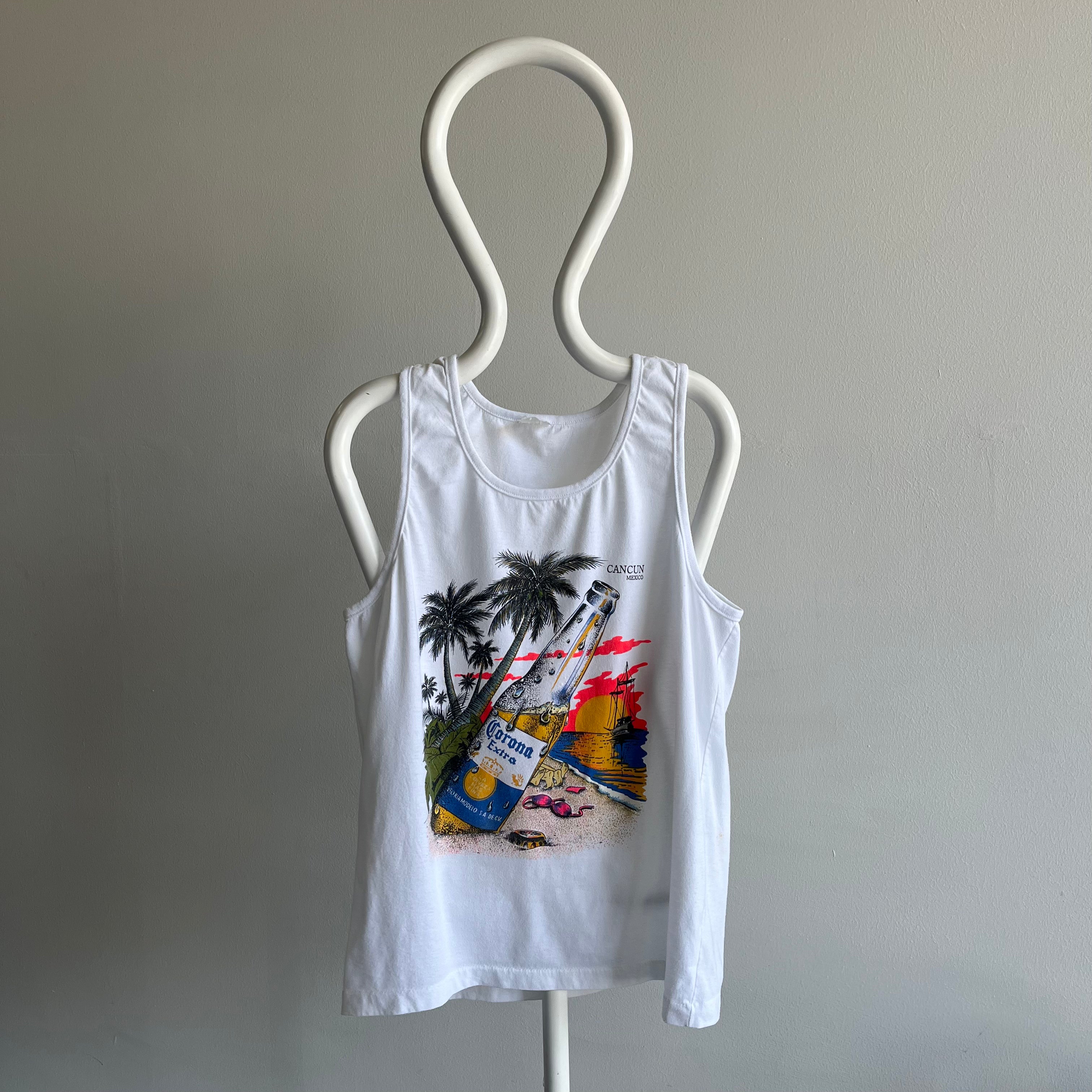 1980s Corona Cancun Tourist Tank