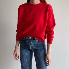 1980s Blank Red Raglan